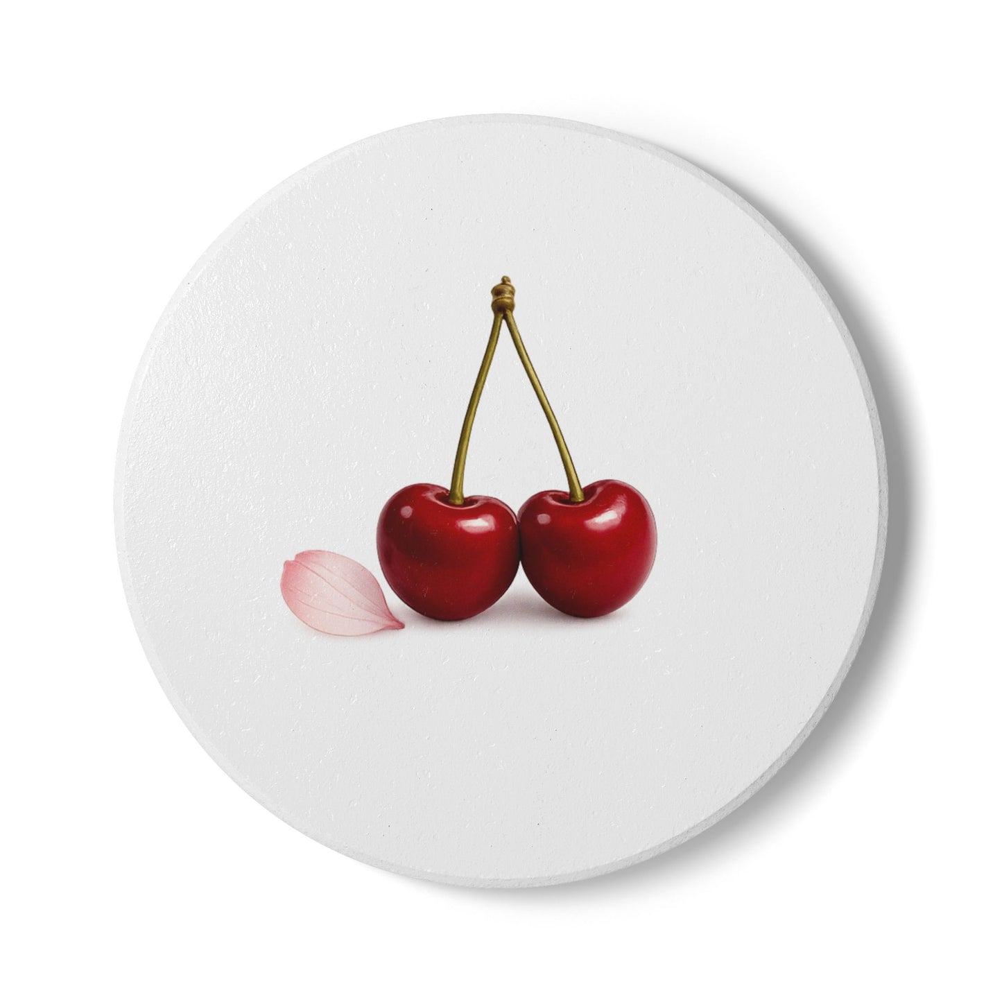 Cherry Blossom Ceramic Coaster — Floral Sakura Drink Coaster