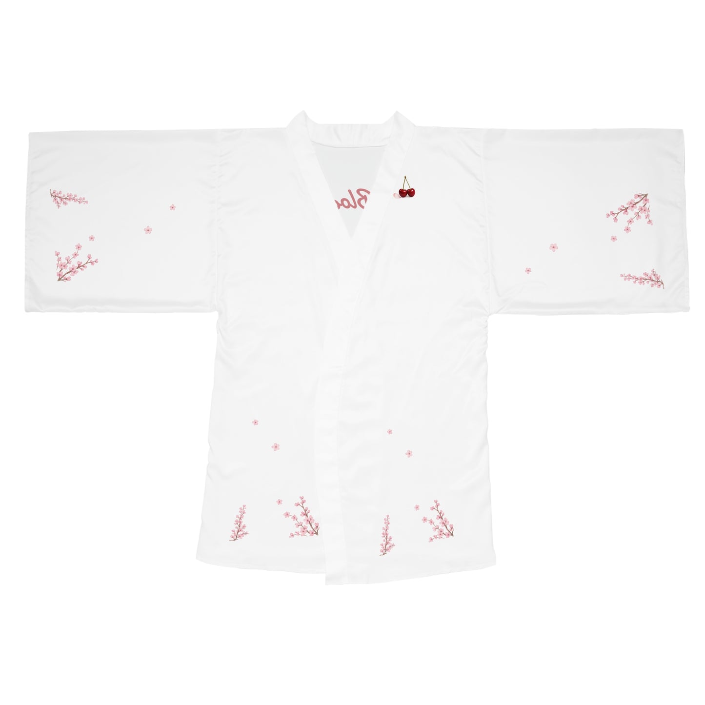 Cherry Blossom Long Sleeve Kimono Robe