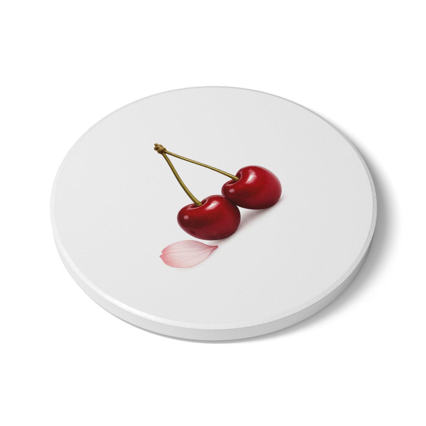 Cherry Blossom Ceramic Coaster — Floral Sakura Drink Coaster