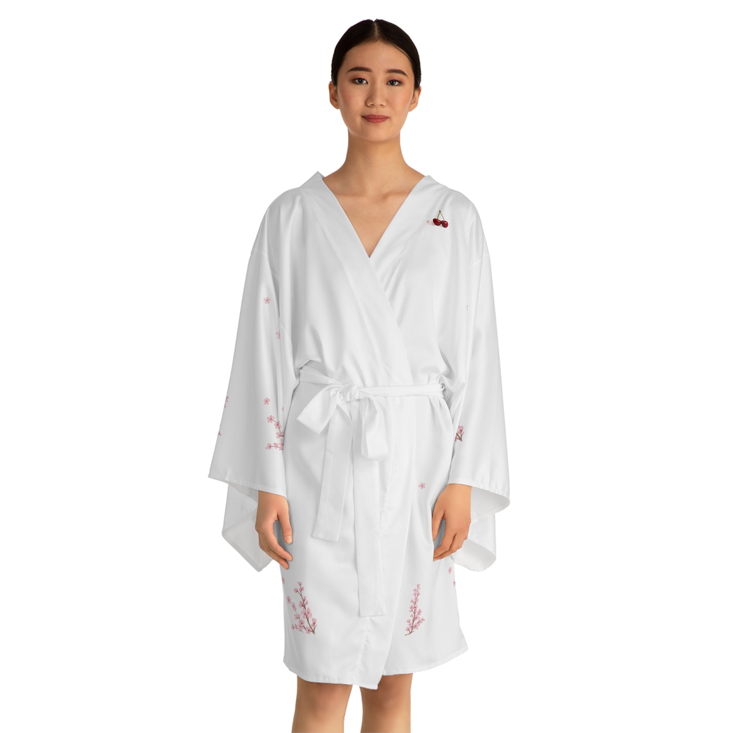 Cherry Blossom Long Sleeve Kimono Robe
